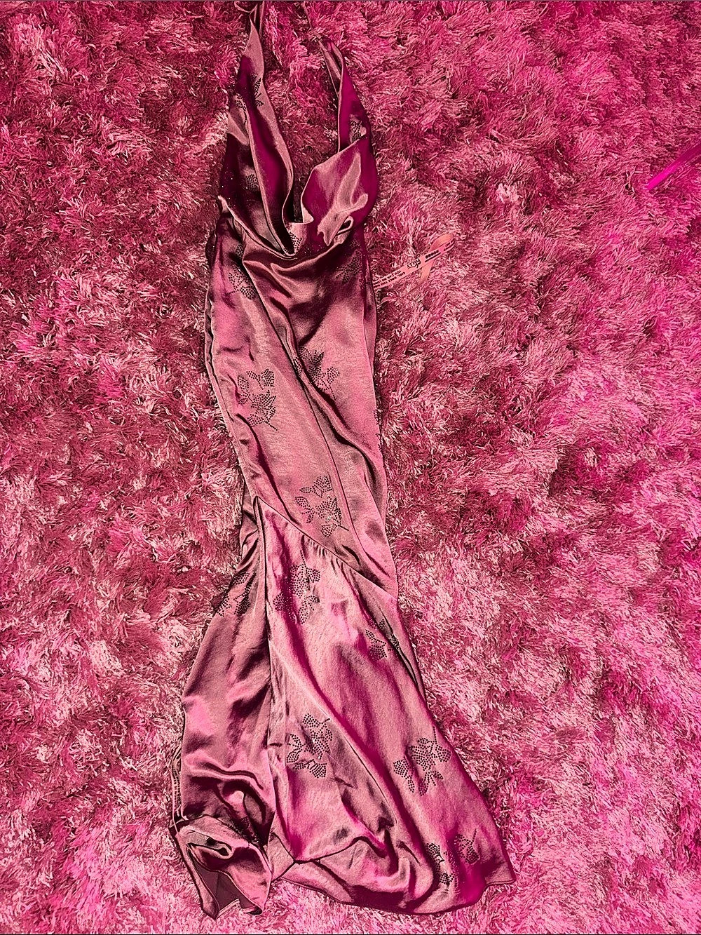 Dolls Kill Floral Satin Mini Dress in Pink Size Small NWT